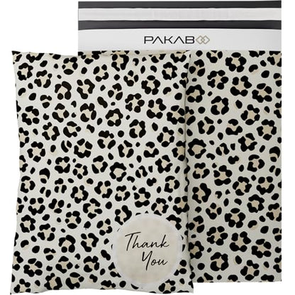 PAKABOO Poly Mailer Shipping Bags 10x13 Inch, 100 Pack, Non-Padded Envelopes with Tamper Proof Self-Seal, Cheetah Print Packaging - color: Cheetah, size: 10 x 13 inch