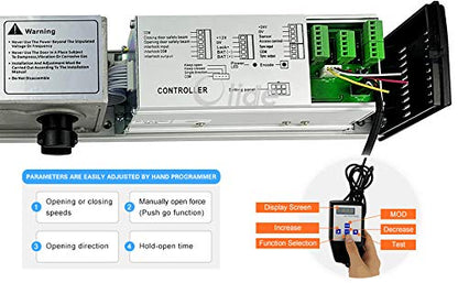 Olideauto DSW120 Automatic Door Opener for Handicapped with Wired Stainless Steel Handicap Push Buttons