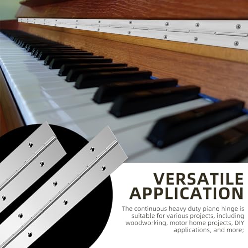 Gisafai 72 Inch 2 Pack Piano Hinges Heavy Duty Steel Continuous Hinge - size: 72 Inch