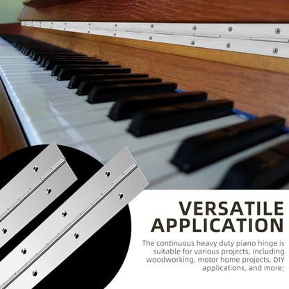Gisafai 72 Inch 2 Pack Piano Hinges Heavy Duty Steel Continuous Hinge - size: 72 Inch