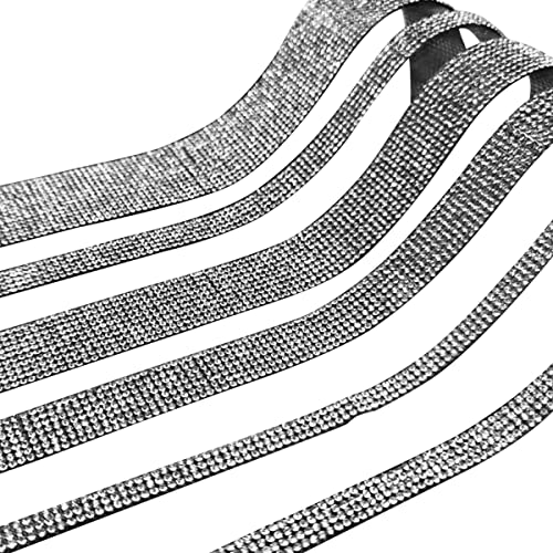 4 Pack 35.4 Inch Rhinestone Door Edge Guard Strips, White - color: White