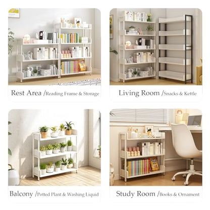 OSCHF Wide Open Shelf Bookcase, 3-Tier, Warm White - color: White, size: 3-Tier
