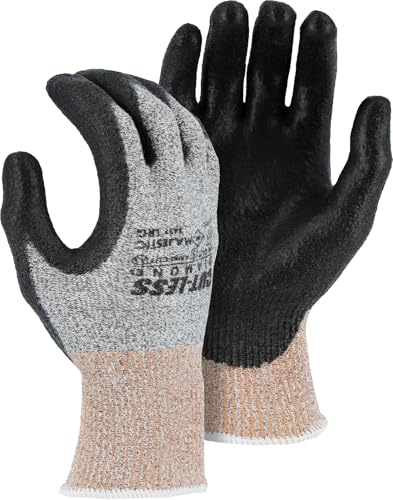 Majestic Cut-Less Dyneema Glove with Polyurethane Palm | 13 Gauge Liner, Pre-Curved Finger, Lightweight, Breathable| - size: Large, style: 12 Pairs