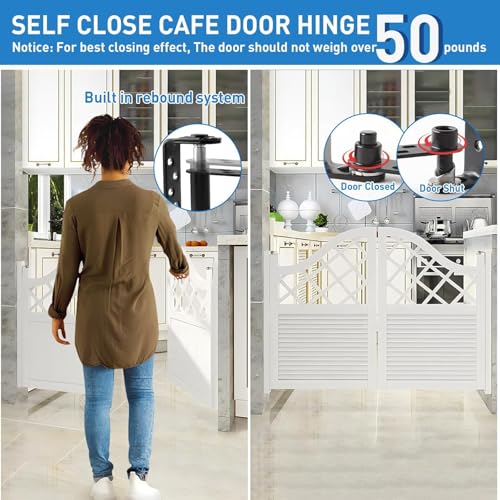 Tambee Saloon Door Hinges, Heavy Duty 304 Stainless Steel Double Swing Action Hinge Self Closing for Bar Cafe Patio Doors Black 2 Pack Swing Hinge - color: Black 2pc