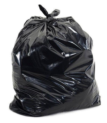 Plastic Prince 55 Gallon Trash Bags 37" x 50" Black Garbage for Heavy Industrial Use Contractor Bags 4 Mil, Black 100/Case - style: 4 Mil