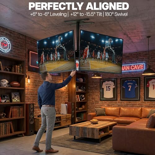 VIVO Quad TV Ceiling Mount for 32 to 50 inch Screens, MOUNT-VC450 - size: Quad Mount