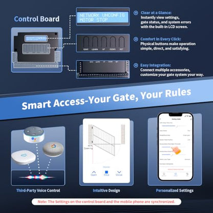 TOPENS XD551 Smart Single Swing Gate Opener Medium Duty - size: 660lbs