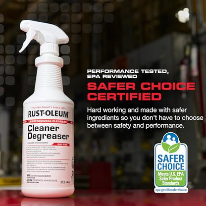 Rust-Oleum Professional Cleaners Cleaner Degreaser | Trigger Spray 32 oz Carafe Bottle | Professional Strength | Ready to Use - size: 32 Fl Oz (Pack of 1)