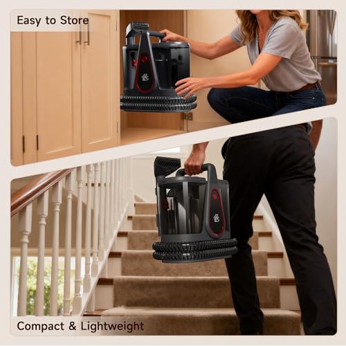 WURESE 17KPa Portable Carpet Cleaner Machine, Spot Shampooer for Couch Sofa