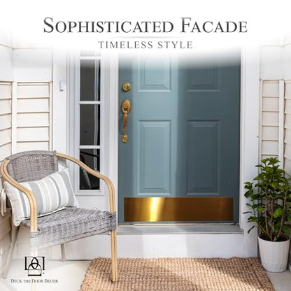 Door Kick Plate, 6x30 in, Shiny Brass, Magnetic - color: Shiny Brass, size: 6" x 30"