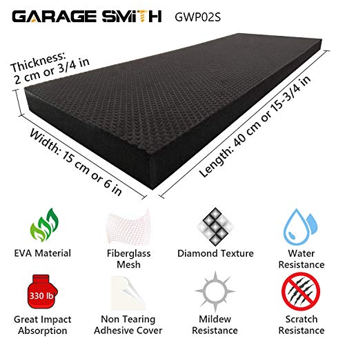 AMPULLA GWP02S Garage Wall Protector Car Door Protectors, Designed in Germany (2, Black) - color: Black