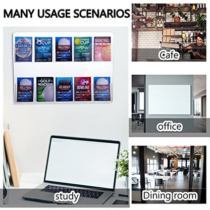 Eersida 2 Pack Acrylic Pamphlet Holder Wall Mount, 10 Pockets 15 x 21'' - color: 10 Pockets, size: 15''x21''