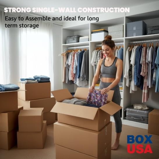 BOX USA Wardrobe Moving Boxes Flat 36"L x 21"W x 10"H 10-Pack - Corrugated Cardboard Box for Shipping, Mailing, Packing, Packaging and Storage - size: 36x21x10" Wardrobe 10-Pk