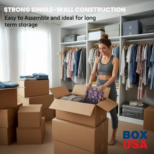 BOX USA Wardrobe Moving Boxes Flat 36"L x 21"W x 10"H 10-Pack - Corrugated Cardboard Box for Shipping, Mailing, Packing, Packaging and Storage - size: 36x21x10" Wardrobe 10-Pk