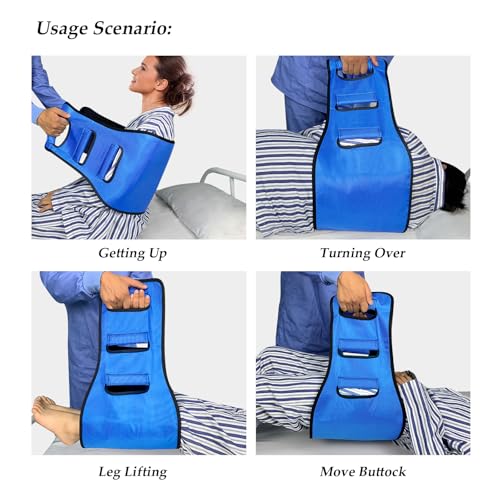 Transfer Belt Transfer Sling Padded Gait Belts with Seniors Patient Lift - color: Blue 2