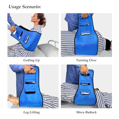 Transfer Belt Transfer Sling Padded Gait Belts with Seniors Patient Lift - color: Blue 2