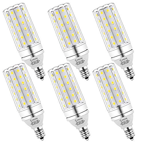 E12 LED Bulbs 12W Candelabra led Light Bulb,100 Watt Equivalent 1200lm Daylight White 5000K E12 Base LED Chandelier Light Bulbs Non-Dimmable LED Corn Bulbs, Pack of 6 - color: E12-12w-5000k-6pcs