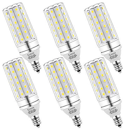 E12 LED Bulbs 12W Candelabra led Light Bulb,100 Watt Equivalent 1200lm Daylight White 5000K E12 Base LED Chandelier Light Bulbs Non-Dimmable LED Corn Bulbs, Pack of 6 - color: E12-12w-5000k-6pcs