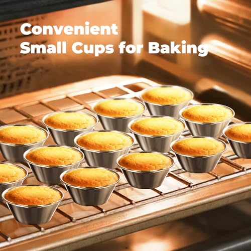 Fit Meal Prep [12 Pack] 1.5 oz Stainless Steel Dipping Sauce Cups, Reusable Metal Ramekins, Commercial Grade Condiment Bowls, Individual Portion Cups, Small Round Au Jus for Home, Restaurant - size: 1.5 oz