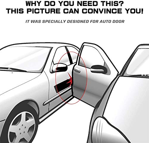 MYFAMIREA 16.4 Ft(5M) Car Door Edge Guards U Shape Edge Trim Rubber Seal Protector Car Door Protector Car Protection Door Edge Anti-Collision Rubber Clips Fit for Most Car - color: Black, size: 16.4FT