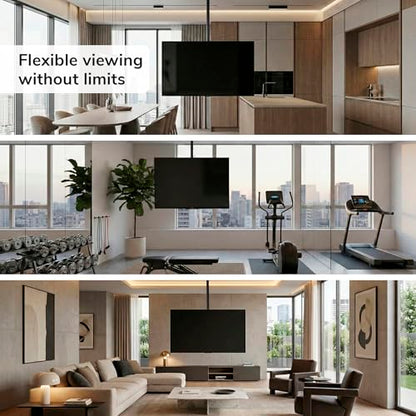 Mount-It! Ceiling TV Mount for 42–98 Inch TVs – Full Motion Swivel, Tilt & Height Adjustable Bracket, 220 lb Heavy-Duty Capacity, VESA 800x450, Sloped Ceilings & Corners – Home & Commercial Use - size: Large Single