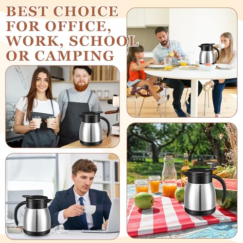 Norme 2 Pcs Thermal Coffee Carafe Creamer, Silver, 17 oz - color: Silver, size: 17 oz