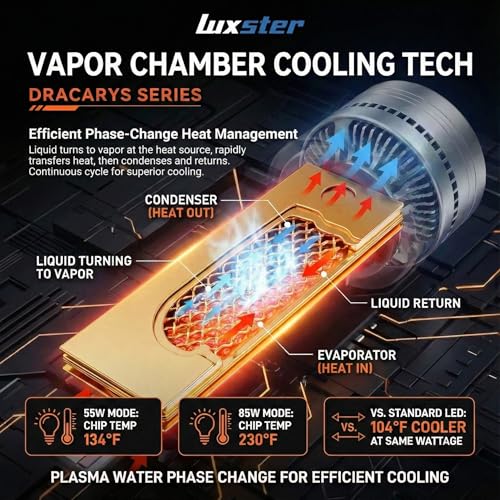 LUXSTER 9007 HB5 Dracarys 100000lm Dual Power LED Bulbs 6000K (2 Pack) - size: 9007/HB5