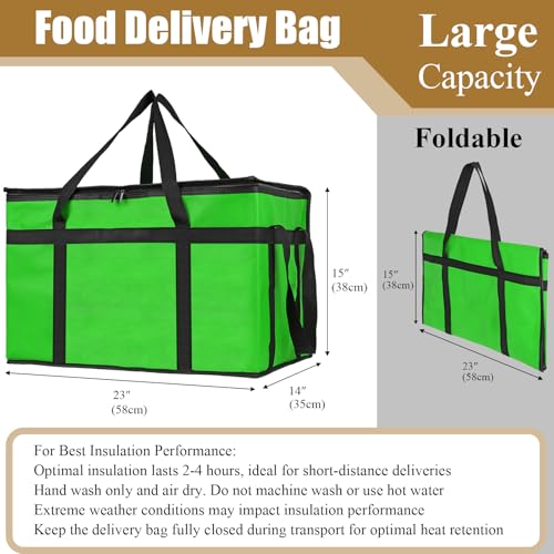 PEASUG Insulated Food Delivery Bag, XXXL Catering Bag for Keep Food Warming - color: Green, size: XXX-Large