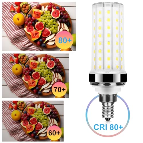 E12 LED Corn Light Bulb 100w Equivalent 1000 Lumen 6000K Daylight White 20W Led Chandelier Light Bulbs for Chandeliers Ceiling Fan Pendant Wall sconces LED Candelabra Bulbs