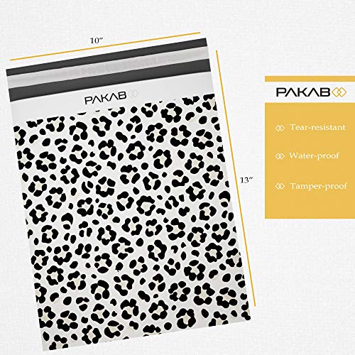 PAKABOO Poly Mailer Shipping Bags 10x13 Inch, 100 Pack, Non-Padded Envelopes with Tamper Proof Self-Seal, Cheetah Print Packaging - color: Cheetah, size: 10 x 13 inch