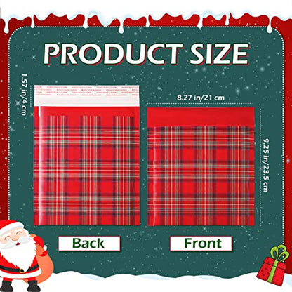 Yexiya 32 Pcs Christmas Bubble Mailers 8.3 x 9.3 Inch Christmas Padded Envelopes Self Adhesive Shipping Bags Holiday Mailing Envelopes Waterproof Postal Bag for Xmas Mailing Packaging (Vintage Style)