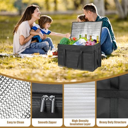PEASUG Insulated Food Delivery Bag, XXXL Catering Bag for Keep Food Warming - color: Black, size: XXX-Large