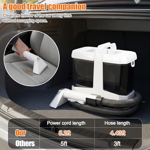 Foandbevi Carpet & Upholstery Cleaner Machine, 16KPa Spot Shampooer for Pet