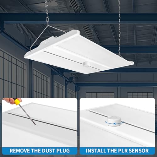 4 Pack Ceiling Sensor, PIR Occupancy Motion Detector for LED High Bay Light, 40 FT Ceiling and 50 FT Wall Mount Detection Diameter, Commercial/Industrial Grade