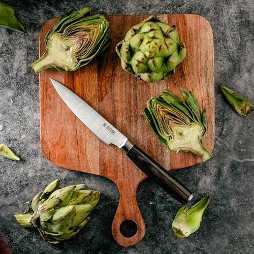 Yatoshi 15 Piece Knife Block Set - Pro Kitchen Knife Set Ultra Sharp High Carbon Stainless Steel with Ergonomic Handle, New - color: Acacia, size: 15-Piece