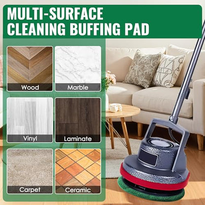 4 Pack 12" Microfiber Carpet Bonnet Pads Compatible with Orbiter ORB550MC