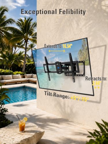 Mounting Dream Outdoor TV Mount Weatherproof TV Wall Mount for 42-86" TVs - size: For 42"-86" TV, 16" Studs