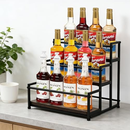 Coffee Syrup Rack Organizer, 3-Tier - color: 3-Tier