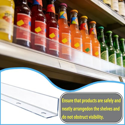 Gondola Shelf Fence - Retail Shelf Guard Rail,Clear Acrylic,for Retail Shelving and Display Shelves,10 Pack (3''H X 48''L) - size: 3''H X 48''L