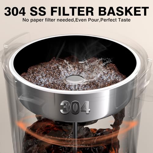 Commercial Coffee Urn, 110-Cup 16L Fast Brew Stainless Steel Hot Beverage Dispenser with Thermometer-Electric Hot Water Urn for Wedding, Party, Catering Events with Easy Cleaning(Double Wall)