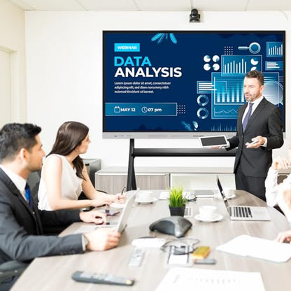 Smart Board | 75" Interactive Whiteboard | 4K UHD | Android 14 | 8+128GB | Digital Whiteboard, Electronic White Board for Classroom Home Office | Wall Mount Included - size: 75 Inch
