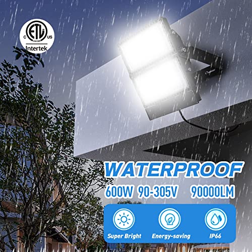 ILLSTAR 600W LED Stadium Lights,LED Flood Light,90000LM Super Bright