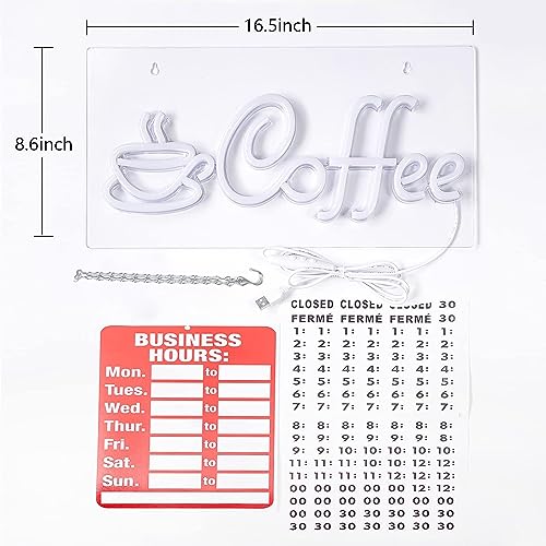 Coffee Neon Signs for Wall Decor Led Lights for Coffee Bar Led Sign Room Decor Aesthetic Suitable for Living Room Bistro Cafe Shop Man Cave Party Christmas Halloween 5V Usb Power - color: Coffee