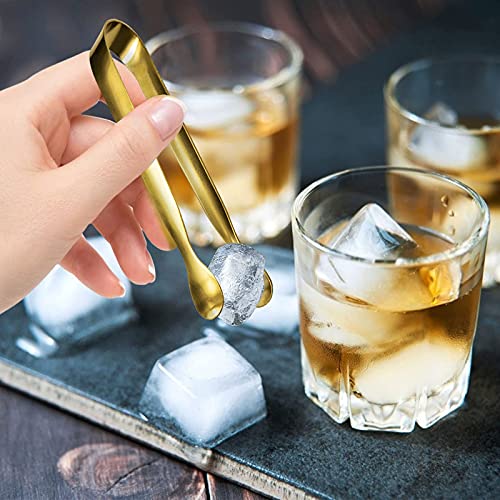 JCREN 12 Pcs Serving Tongs, Small Serving Utensils for Parties Catering Gold Tongs, Small Stainless Steel Mini Appetizer Tongs for Tea Party Coffee Bar, 4 Inches - Gold - color: Gold - 4 Inch