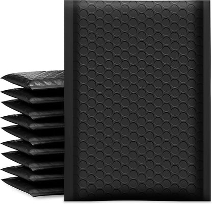 Koja Extra Thick Padded Bubble Mailers, 4x8 in, 50-Pack, Black - color: Black, size: 4 x 8" 50-Pack