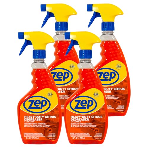 Zep Heavy-Duty Citrus Cleaner Spray Bottle (24 Fl Oz (Pack of 4)) - size: 24 Fl Oz (Pack of 4)