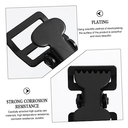 EXCEART 5pcs Webbing Clip Metal Clips Heavy Duty Luggage Strap Backpack Webbing Clamp Buckle Bracelet Iron - size: 6.5X3.5CM (Pack of 2)