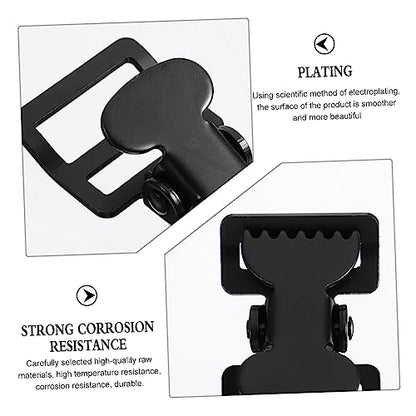 EXCEART 5pcs Webbing Clip Metal Clips Heavy Duty Luggage Strap Backpack Webbing Clamp Buckle Bracelet Iron - size: 6.5X3.5CM (Pack of 2)