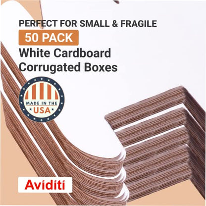BOX USA Small Shipping Boxes 14.25'L x 11.25'W x 2'H, 50-Pack | Foldable Corrugated Cardboard Crush-Proof Box for Shipping, Packing, Moving and Storage - size: 14 1/4 x 11 1/4 x 2