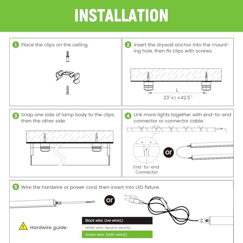 Pak 4FT LED Shop Lights, 2300LM 6500K Cool White, 20W Energy Efficient Linkable Ceiling and Under Cabinet Lighting, T5 Integrated Utility Fixture for Garage, Workshop, Basement, FCC Certified, 8 Pack - size: 4FT 6500K-8 Pack